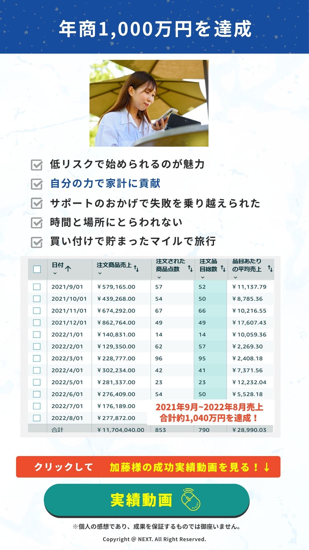 加藤様の成功実績1